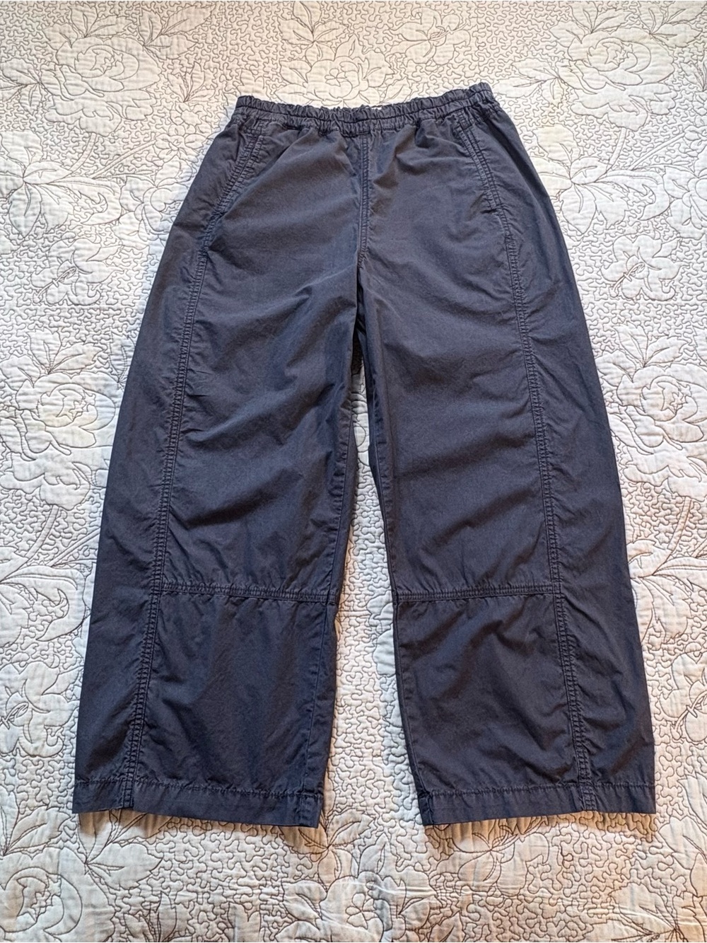 💥Pilcro by Anthropologie Pull-On Wide Leg Utility Pants Cotton Tencel Navy~S🧡 - Picture 12 of 12